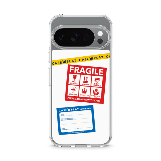 スリムプロテクションケース［ FRAGILE Stickers - White ］
