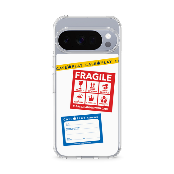 スリムプロテクションケース［ FRAGILE Stickers - White ］