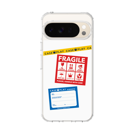 スリムプロテクションケース［ FRAGILE Stickers - White ］