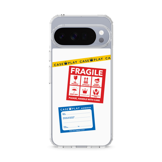 スリムプロテクションケース［ FRAGILE Stickers - White ］