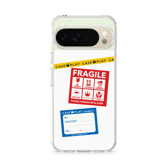 スリムプロテクションケース［ FRAGILE Stickers - White ］