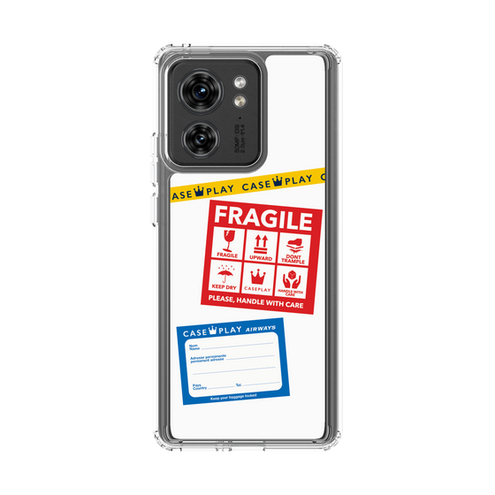 スリムプロテクションケース［ FRAGILE Stickers - White ］