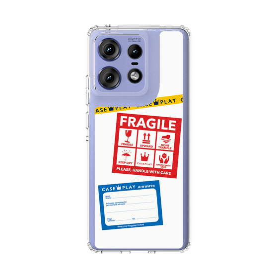 スリムプロテクションケース［ FRAGILE Stickers - White ］