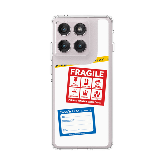 スリムプロテクションケース［ FRAGILE Stickers - White ］
