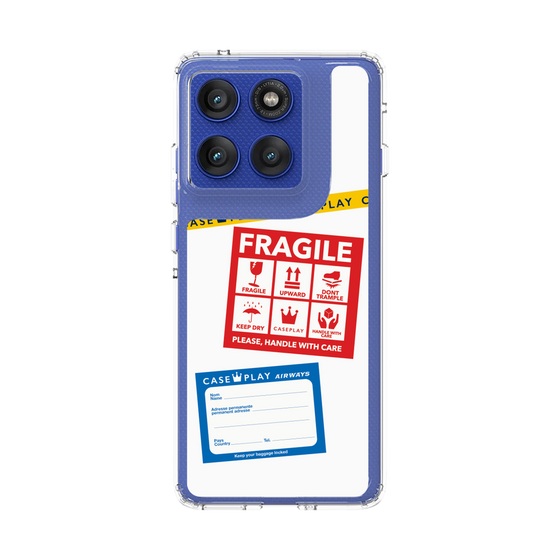 スリムプロテクションケース［ FRAGILE Stickers - White ］