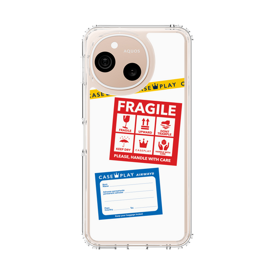 スリムプロテクションケース［ FRAGILE Stickers - White ］