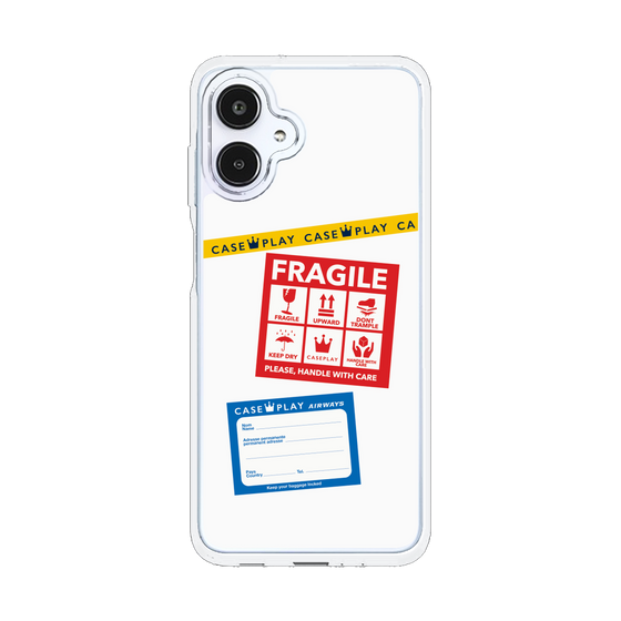 スリムプロテクションケース［ FRAGILE Stickers - White ］
