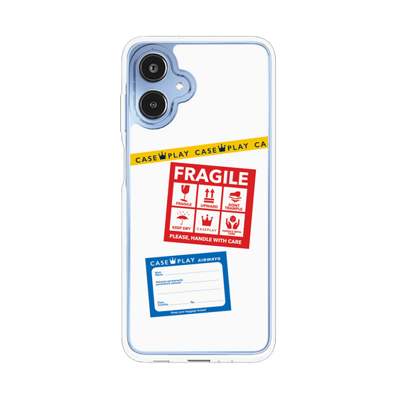スリムプロテクションケース［ FRAGILE Stickers - White ］