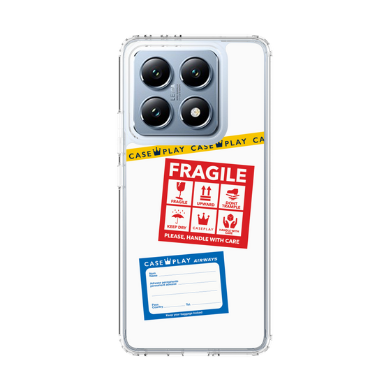 スリムプロテクションケース［ FRAGILE Stickers - White ］