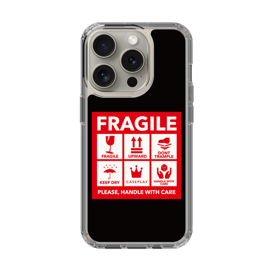 スリムプロテクションケース［ FRAGILE Sticker - Black ］