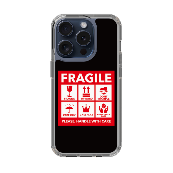 スリムプロテクションケース［ FRAGILE Sticker - Black ］