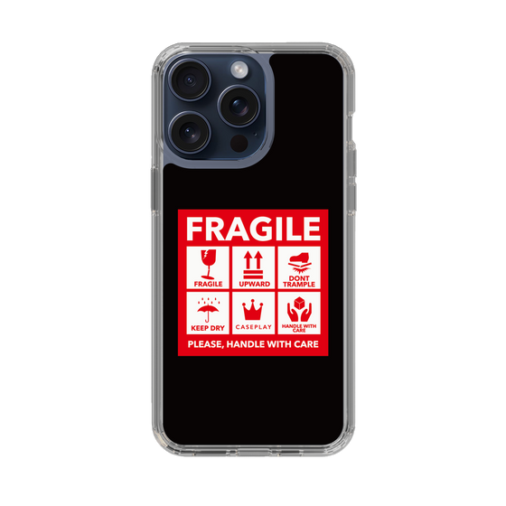 スリムプロテクションケース［ FRAGILE Sticker - Black ］