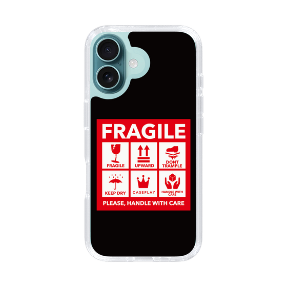 スリムプロテクションケース［ FRAGILE Sticker - Black ］