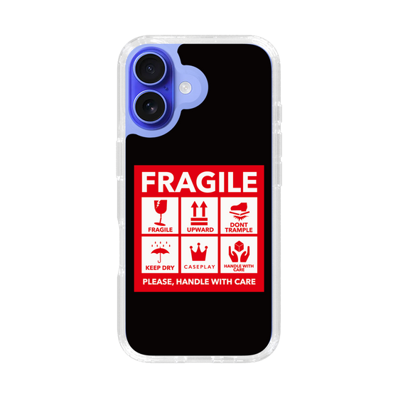 スリムプロテクションケース［ FRAGILE Sticker - Black ］