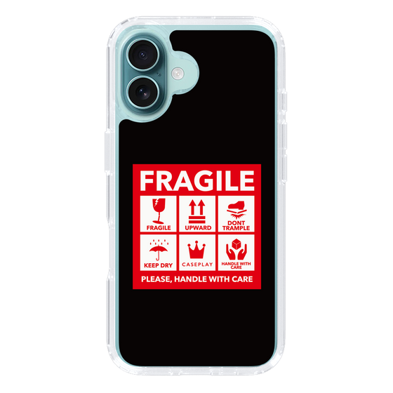 スリムプロテクションケース［ FRAGILE Sticker - Black ］