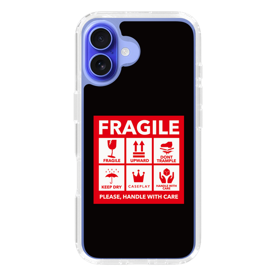 スリムプロテクションケース［ FRAGILE Sticker - Black ］