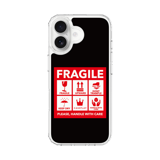 スリムプロテクションケース［ FRAGILE Sticker - Black ］