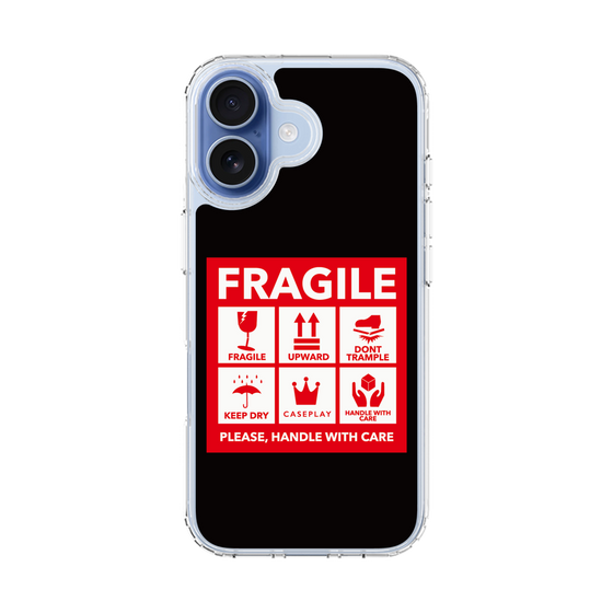 スリムプロテクションケース［ FRAGILE Sticker - Black ］