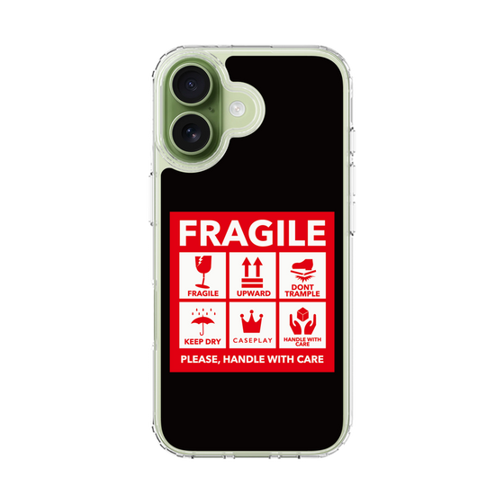 スリムプロテクションケース［ FRAGILE Sticker - Black ］