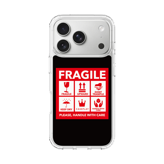 スリムプロテクションケース［ FRAGILE Sticker - Black ］