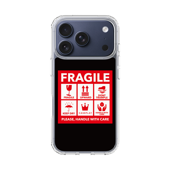 スリムプロテクションケース［ FRAGILE Sticker - Black ］