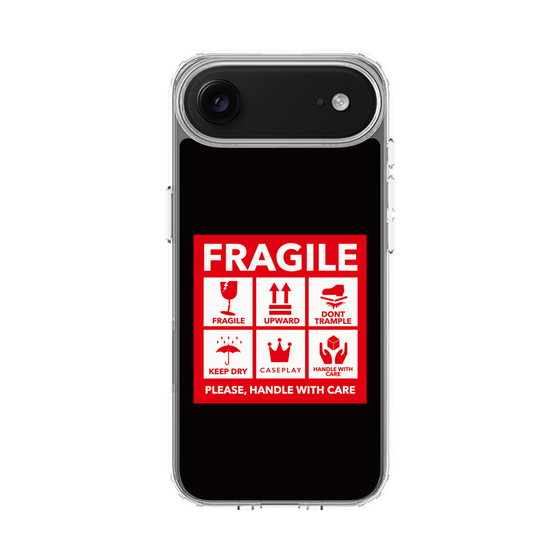 スリムプロテクションケース［ FRAGILE Sticker - Black ］