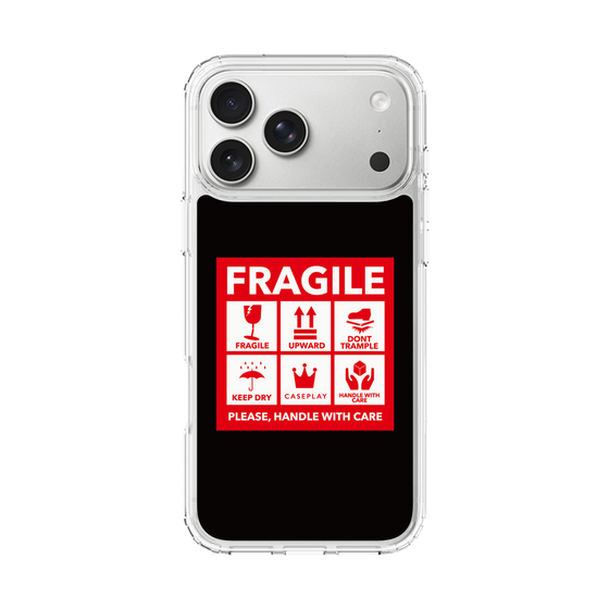 スリムプロテクションケース［ FRAGILE Sticker - Black ］
