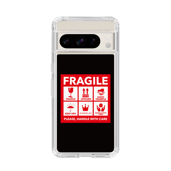 スリムプロテクションケース［ FRAGILE Sticker - Black ］