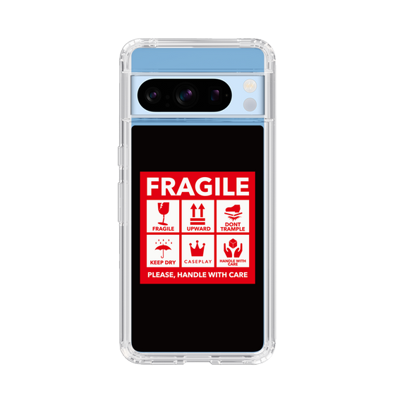 スリムプロテクションケース［ FRAGILE Sticker - Black ］