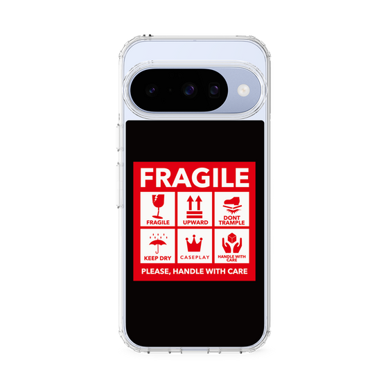 スリムプロテクションケース［ FRAGILE Sticker - Black ］
