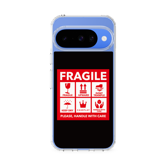 スリムプロテクションケース［ FRAGILE Sticker - Black ］