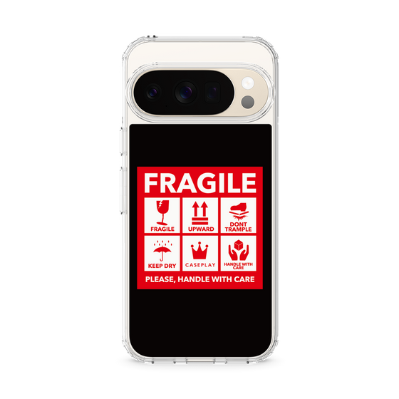 スリムプロテクションケース［ FRAGILE Sticker - Black ］