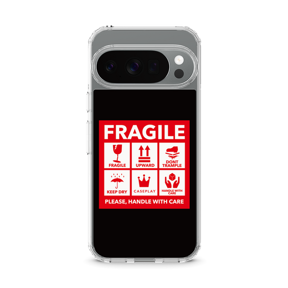 スリムプロテクションケース［ FRAGILE Sticker - Black ］