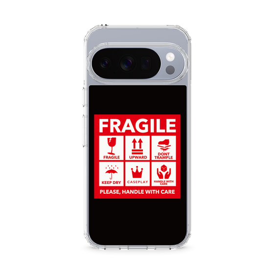 スリムプロテクションケース［ FRAGILE Sticker - Black ］