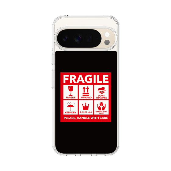 スリムプロテクションケース［ FRAGILE Sticker - Black ］