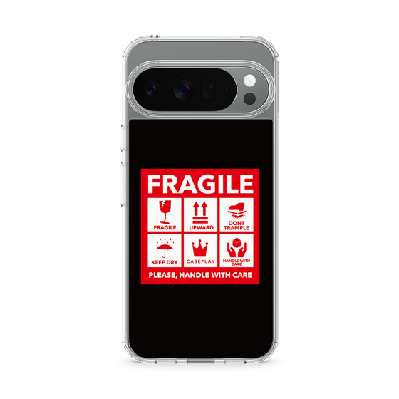 スリムプロテクションケース［ FRAGILE Sticker - Black ］
