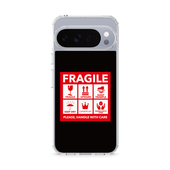 スリムプロテクションケース［ FRAGILE Sticker - Black ］