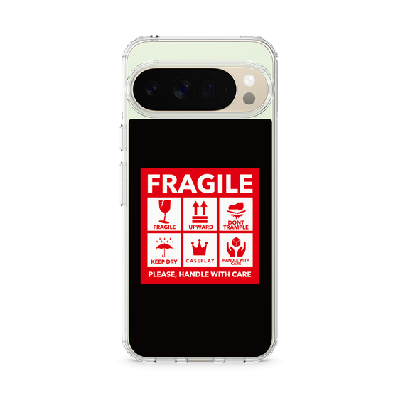 スリムプロテクションケース［ FRAGILE Sticker - Black ］