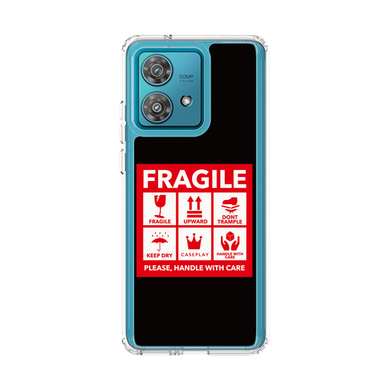 スリムプロテクションケース［ FRAGILE Sticker - Black ］