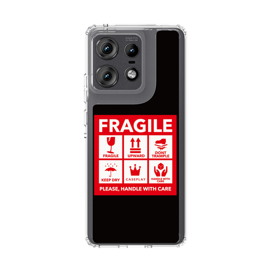 スリムプロテクションケース［ FRAGILE Sticker - Black ］