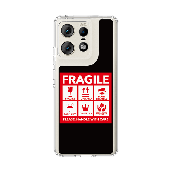 スリムプロテクションケース［ FRAGILE Sticker - Black ］