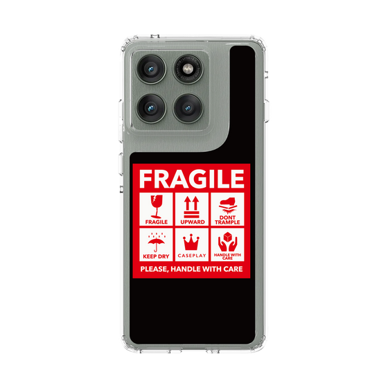スリムプロテクションケース［ FRAGILE Sticker - Black ］