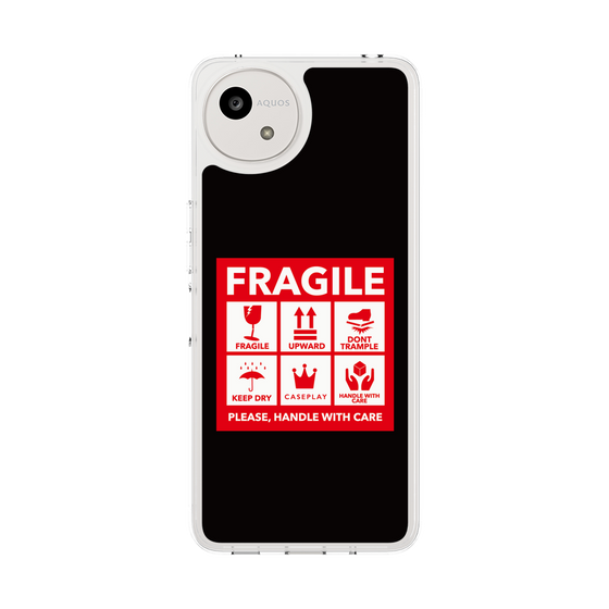 スリムプロテクションケース［ FRAGILE Sticker - Black ］