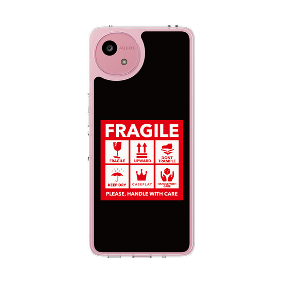 スリムプロテクションケース［ FRAGILE Sticker - Black ］