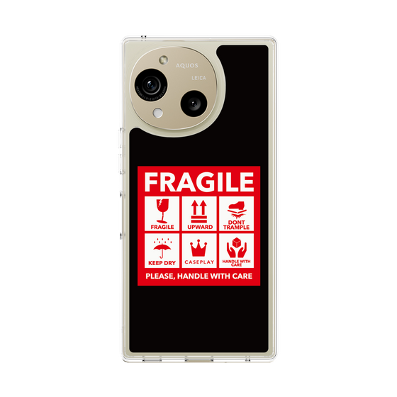 スリムプロテクションケース［ FRAGILE Sticker - Black ］