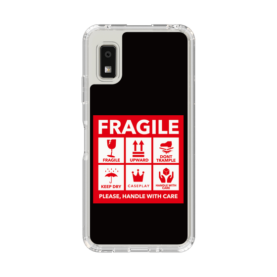 スリムプロテクションケース［ FRAGILE Sticker - Black ］