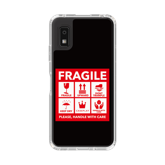 スリムプロテクションケース［ FRAGILE Sticker - Black ］