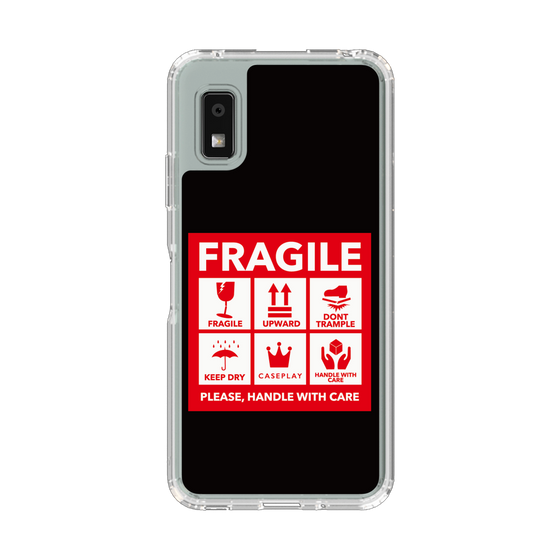 スリムプロテクションケース［ FRAGILE Sticker - Black ］
