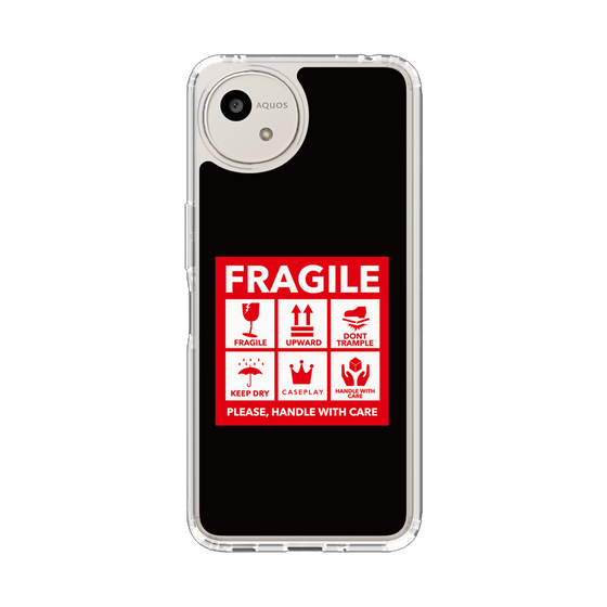スリムプロテクションケース［ FRAGILE Sticker - Black ］