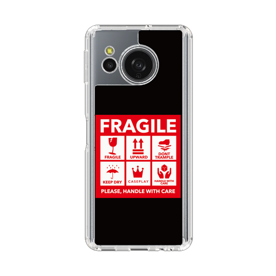 スリムプロテクションケース［ FRAGILE Sticker - Black ］
